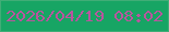 文字の大きさ：2、枠の色：40ad77、背景の色：17a564、文字の色：b9559f 無料ブログパーツのブログ時計
