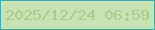 文字の大きさ：3、枠の色：40adab、背景の色：c6e3b3、文字の色：adcc8b 無料ブログパーツのブログ時計
