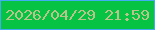 文字の大きさ：2、枠の色：40adf2、背景の色：06c343、文字の色：bac38b 無料ブログパーツのブログ時計