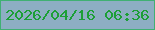 文字の大きさ：2、枠の色：40b073、背景の色：8daec3、文字の色：1b9f36 無料ブログパーツのブログ時計