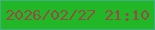 文字の大きさ：3、枠の色：40b083、背景の色：22b726、文字の色：944c46 無料ブログパーツのブログ時計