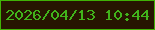 文字の大きさ：5、枠の色：40b306、背景の色：261601、文字の色：41b31b 無料ブログパーツのブログ時計