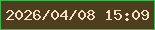 文字の大きさ：4、枠の色：40b352、背景の色：4d3e1e、文字の色：fcdec4 無料ブログパーツのブログ時計