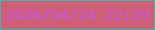 文字の大きさ：3、枠の色：40b4ad、背景の色：cf5f77、文字の色：c657da 無料ブログパーツのブログ時計