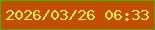 文字の大きさ：2、枠の色：40b500、背景の色：c54d03、文字の色：e3f435 無料ブログパーツのブログ時計