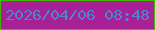 文字の大きさ：4、枠の色：40b503、背景の色：a82095、文字の色：4f84cf 無料ブログパーツのブログ時計