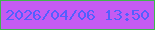 文字の大きさ：3、枠の色：40b64d、背景の色：c55bf2、文字の色：535ffe 無料ブログパーツのブログ時計