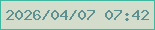 文字の大きさ：5、枠の色：40b8a1、背景の色：d4ddcb、文字の色：5d9090 無料ブログパーツのブログ時計