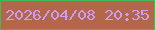 文字の大きさ：4、枠の色：40b959、背景の色：b36649、文字の色：ca9ef3 無料ブログパーツのブログ時計