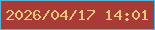 文字の大きさ：2、枠の色：40bce7、背景の色：a83b36、文字の色：e6c77f 無料ブログパーツのブログ時計