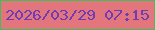 文字の大きさ：3、枠の色：40be59、背景の色：e3757d、文字の色：6f3cb8 無料ブログパーツのブログ時計