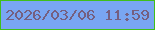 文字の大きさ：2、枠の色：40bf19、背景の色：79a6f2、文字の色：755f80 無料ブログパーツのブログ時計