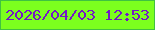 文字の大きさ：5、枠の色：40c141、背景の色：7cff1e、文字の色：7418c6 無料ブログパーツのブログ時計