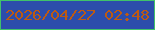 文字の大きさ：4、枠の色：40c26a、背景の色：2c4dab、文字の色：bd5a12 無料ブログパーツのブログ時計