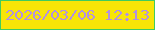 文字の大きさ：4、枠の色：40cb5f、背景の色：f8e507、文字の色：b291e1 無料ブログパーツのブログ時計