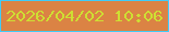 文字の大きさ：4、枠の色：40ccf7、背景の色：db8344、文字の色：cede33 無料ブログパーツのブログ時計