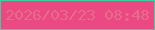 文字の大きさ：4、枠の色：40cda1、背景の色：ec4882、文字の色：e46c8d 無料ブログパーツのブログ時計