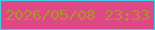 文字の大きさ：5、枠の色：40ceeb、背景の色：de4985、文字の色：b0912a 無料ブログパーツのブログ時計