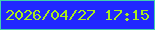 文字の大きさ：2、枠の色：40cfaf、背景の色：2127ff、文字の色：a9ed1d 無料ブログパーツのブログ時計