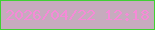 文字の大きさ：4、枠の色：40d033、背景の色：c7abbe、文字の色：f58ad7 無料ブログパーツのブログ時計