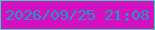 文字の大きさ：4、枠の色：40d1b6、背景の色：d411c0、文字の色：1d9bbf 無料ブログパーツのブログ時計