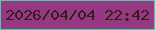 文字の大きさ：4、枠の色：40d2a9、背景の色：963882、文字の色：371d19 無料ブログパーツのブログ時計
