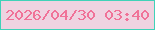 文字の大きさ：4、枠の色：40d2b8、背景の色：efd3e1、文字の色：f07298 無料ブログパーツのブログ時計