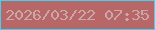 文字の大きさ：3、枠の色：40d2f2、背景の色：b76768、文字の色：cca7a8 無料ブログパーツのブログ時計