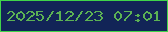 文字の大きさ：4、枠の色：40d44a、背景の色：122457、文字の色：5cb254 無料ブログパーツのブログ時計