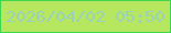 文字の大きさ：3、枠の色：40d550、背景の色：b7e65f、文字の色：9bd0b9 無料ブログパーツのブログ時計