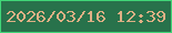 文字の大きさ：1、枠の色：40d678、背景の色：28724b、文字の色：e0b085 無料ブログパーツのブログ時計