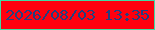 文字の大きさ：1、枠の色：40dba3、背景の色：ff000e、文字の色：253f7f 無料ブログパーツのブログ時計