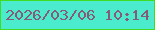 文字の大きさ：3、枠の色：40dc22、背景の色：4bebcd、文字の色：865b77 無料ブログパーツのブログ時計