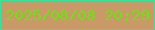 文字の大きさ：2、枠の色：40de96、背景の色：ca9968、文字の色：6ae512 無料ブログパーツのブログ時計