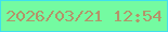 文字の大きさ：5、枠の色：40dfed、背景の色：74fba1、文字の色：b39469 無料ブログパーツのブログ時計