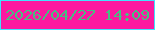 文字の大きさ：1、枠の色：40e2fd、背景の色：fc18a0、文字の色：47bf81 無料ブログパーツのブログ時計