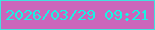 文字の大きさ：1、枠の色：40e3de、背景の色：cb66bb、文字の色：1af3e2 無料ブログパーツのブログ時計