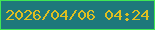 文字の大きさ：4、枠の色：40e755、背景の色：1e797b、文字の色：dfbf21 無料ブログパーツのブログ時計