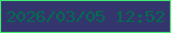 文字の大きさ：5、枠の色：40e872、背景の色：34356d、文字の色：026c4e 無料ブログパーツのブログ時計