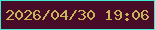 文字の大きさ：5、枠の色：40ebd3、背景の色：490c28、文字の色：c8b45a 無料ブログパーツのブログ時計
