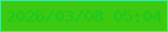 文字の大きさ：1、枠の色：40ed86、背景の色：3cc90f、文字の色：17ca20 無料ブログパーツのブログ時計