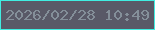 文字の大きさ：5、枠の色：40ede1、背景の色：595967、文字の色：848f99 無料ブログパーツのブログ時計