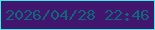 文字の大きさ：4、枠の色：40ede2、背景の色：42166f、文字の色：0d687b 無料ブログパーツのブログ時計