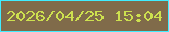 文字の大きさ：1、枠の色：40edff、背景の色：806b4a、文字の色：cde04f 無料ブログパーツのブログ時計