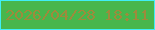 文字の大きさ：3、枠の色：40eef6、背景の色：48b64c、文字の色：9e8a3c 無料ブログパーツのブログ時計