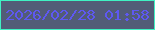 文字の大きさ：3、枠の色：40f1c3、背景の色：525c77、文字の色：5e58f1 無料ブログパーツのブログ時計