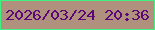 文字の大きさ：2、枠の色：40f281、背景の色：b0917e、文字の色：5d0677 無料ブログパーツのブログ時計