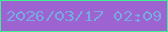 文字の大きさ：3、枠の色：40f28e、背景の色：9d63d0、文字の色：78aae2 無料ブログパーツのブログ時計