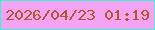 文字の大きさ：1、枠の色：40f2d2、背景の色：f4a3f5、文字の色：b35733 無料ブログパーツのブログ時計
