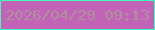 文字の大きさ：3、枠の色：40fcba、背景の色：c363b7、文字の色：af919d 無料ブログパーツのブログ時計